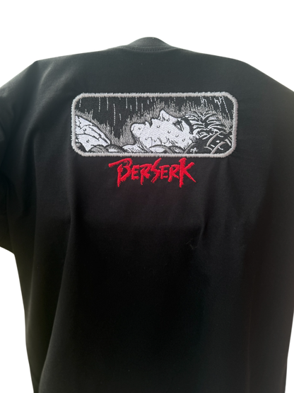 Tee-shirt Noir unisexe brodé - Berserk / Guts