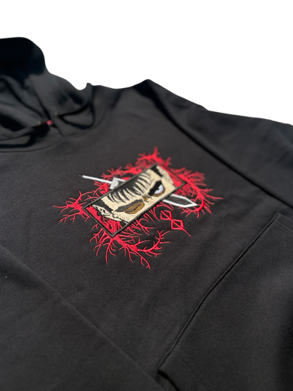 Sweat à capuche Noir unisexe brodé - Guts / Berserk